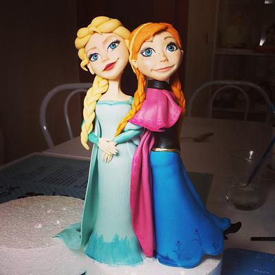 frozen elsa anna cake and cakepops  - Cake by Tuba Fırat