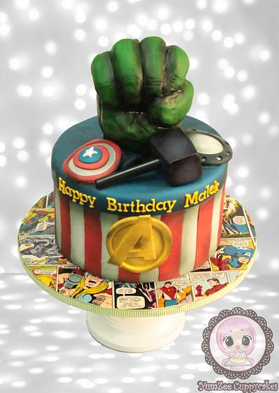 Superhero cake - Cake by YumZee_Cuppycakes