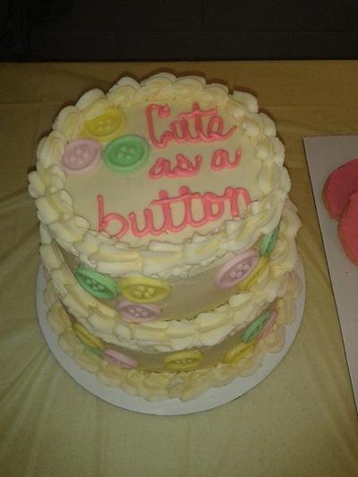 Cute As A Button Shower Cake - Cake by Christa