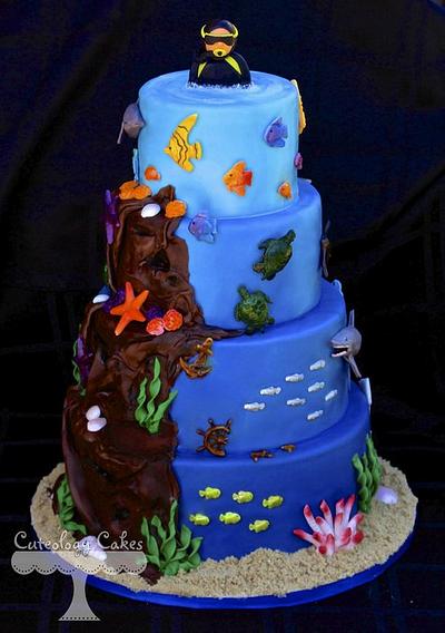 Layers of the Ocean - Cake by Cuteology Cakes 