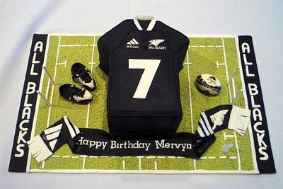 a cake for all the all blacks fans - Cake by Tina