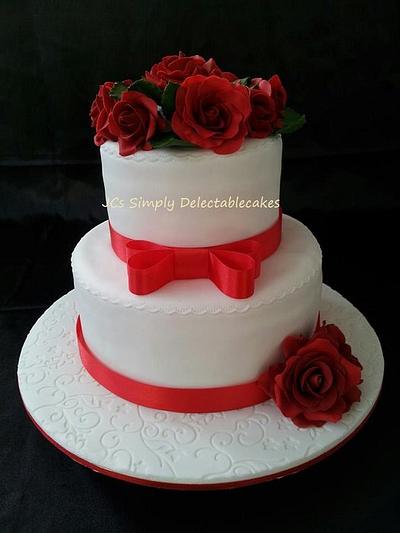 Wedding Cake - Cake by JaclynJCs