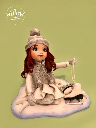 Girl with ice skates - Cake by Willow cake decorations