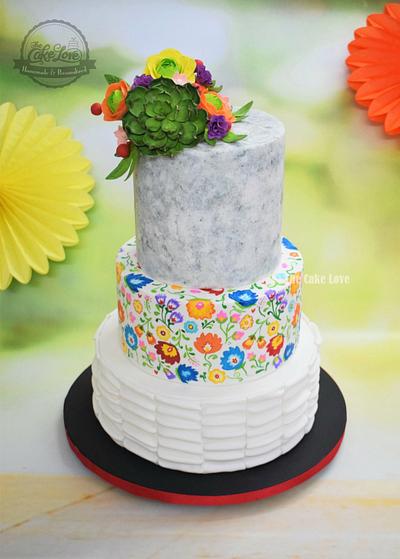 Mexican fiesta wedding cake  - Cake by The Cake Love by Hiral Desai
