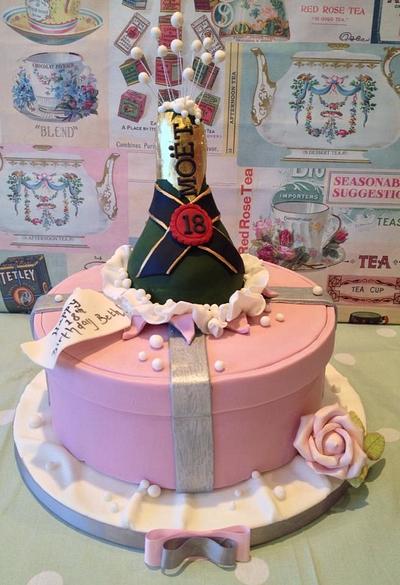 18th Birthday Champagne! - Cake by The Skylark Bakery
