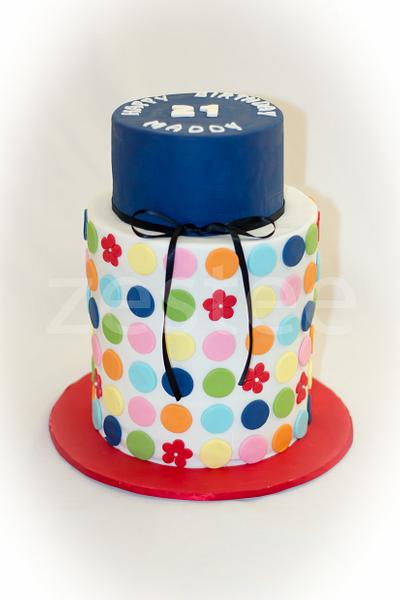 Spotty double barrel - Cake by Rachel