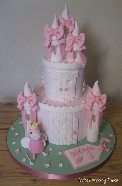 Princess Peppa Pig Castle Cake - Cake by Rachel Manning Cakes