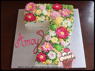 No. 7 Floral cake - Cake by Maria's