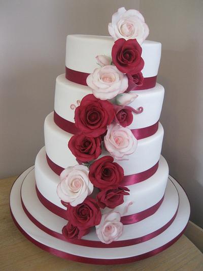 rose wedding cake - Cake by jen lofthouse