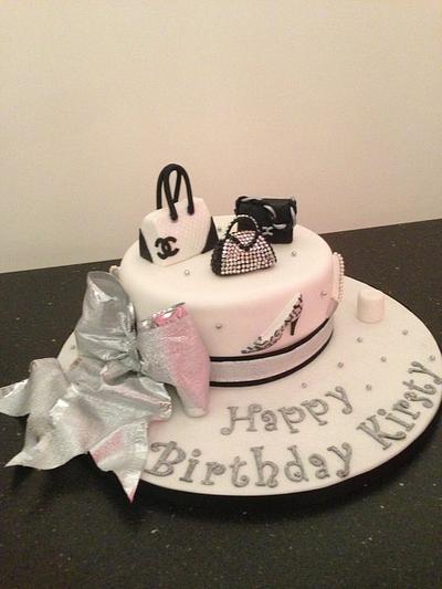 black white handbags cake - Cake by Donnajanecakes 