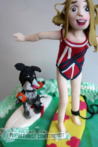 Lucy - Surfing Birthday Cake  - Cake by Niamh Geraghty, Perfectionist Confectionist