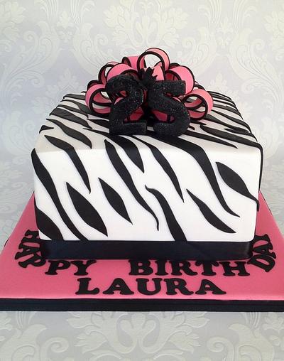 Zebra print pink n black - Cake by Sophia's Cake Boutique
