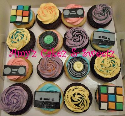 80's theme cupcakes - Cake by Amy'z Cakez & Sweetz