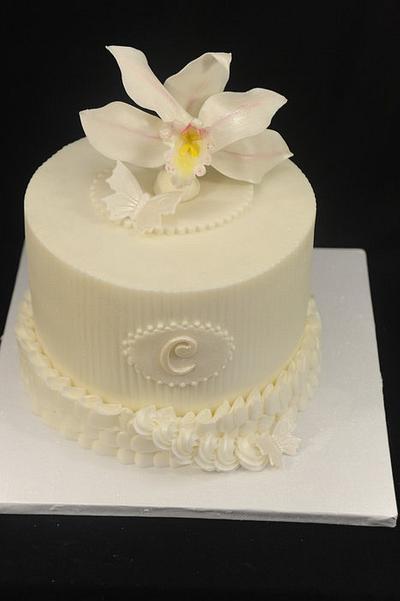 An Orchid and Two Butterflies - Cake by Sugarpixy