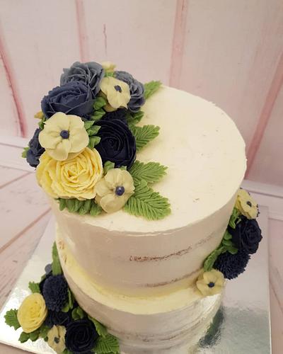 Buttercream flowers cake  - Cake by Ebru eskalan 