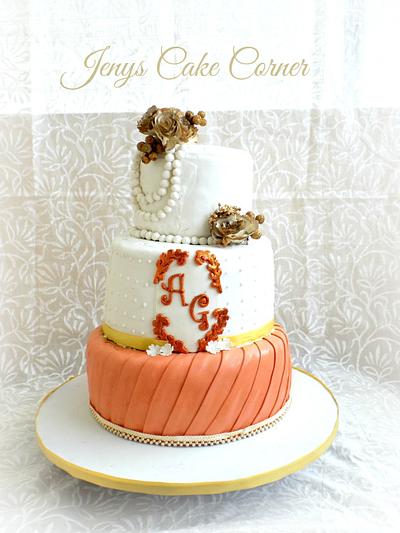 Simply Elegant... - Cake by Jeny John