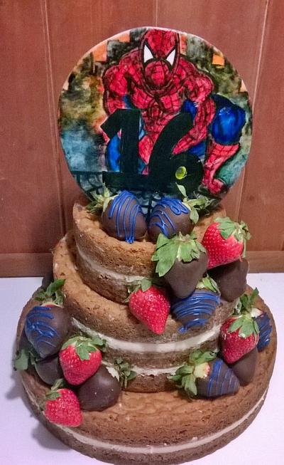A Spiderman Cookie Cake! - Cake by  Pink Ann's Cakes