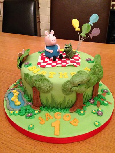 George pig cake - Cake by Juliescrumptious