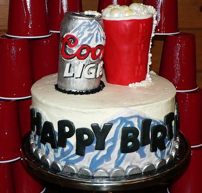 Coors Light Birthday - Cake by Kendra's Country Bakery