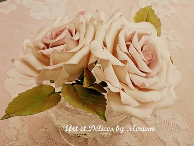 Pale pink Roses - Cake by artetdelicesbym