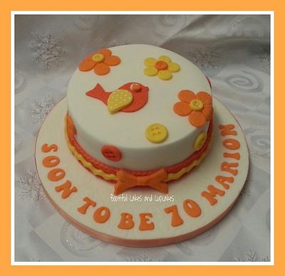 birdie and flowers - Cake by bootifulcakes