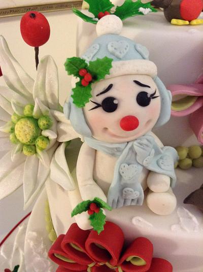 Little Snowmen and Soldier Christmas cake  - Cake by Elli Warren