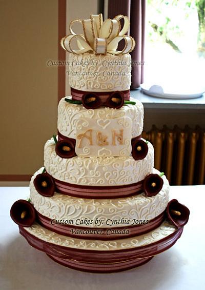 My first weddings cake! - Cake by Cynthia Jones