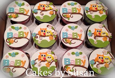 Owl baby shower cupcakes - Cake by Skmaestas
