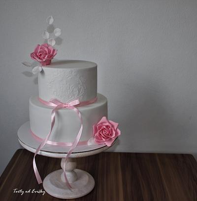 Pink wedding cake - Cake by Cakes by Evička