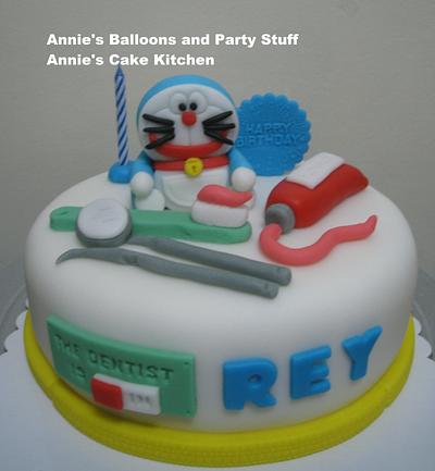 Doc Rey's Doraemon-Dentist Theme Cake - Cake by Annie's Balloons & Party Stuff - Annie's Cake Kitchen