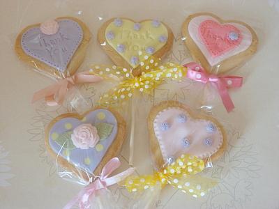 'thank you' cookie pops - Cake by Sugar-pie