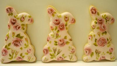 Vintage Floral Bunnies - Cake by artetdelicesbym