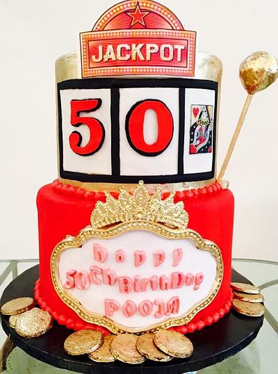 50th birthday jackpot themed cake  - Cake by Tiers of joy 