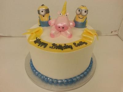 Minions and unicorn - Cake by cinthia
