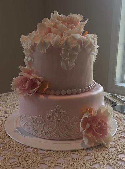 Pink Wedding cake - Cake by The Butterfly Baker 