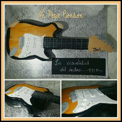Playing the guitar with fondant  - Cake by LE PETIT BONBON 