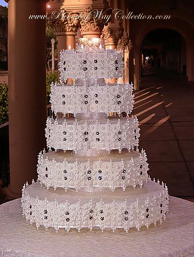 Dazzling Piece de Resistance; Lavish in Lace - Cake by The Beverley Way Collection, Beverley Way Designs USA