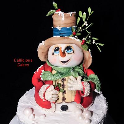 Mr Snowman - Cake by Calli Creations