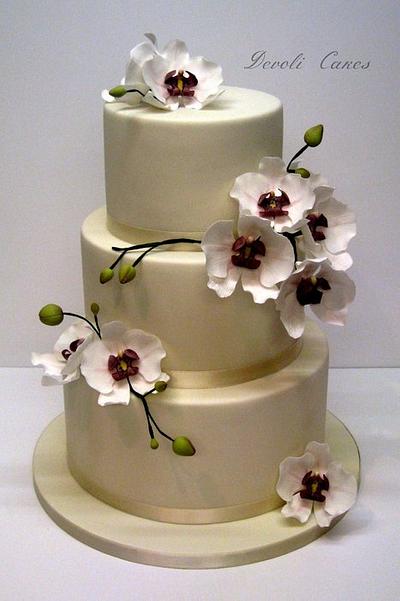 Orchid Wedding Cake - Cake by DeVoliCakes