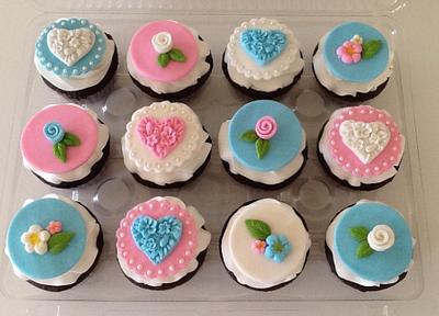 Hearts and Flowers Cupcakes - Cake by Sugar Me Cupcakes