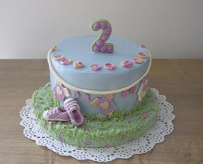 Green Grass and Blue Skies - Cake by The Garden Baker