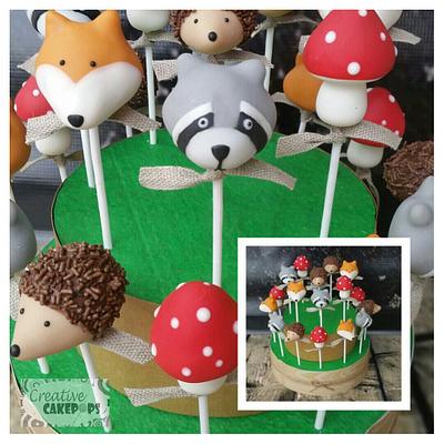 Woodland critters cake pops and cookies - Cake by Creative Cakepops