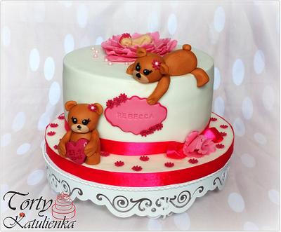 Baby shower cake for Rebecca - Cake by Torty Katulienka