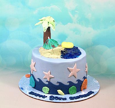 Beach themed cake - Cake by soods