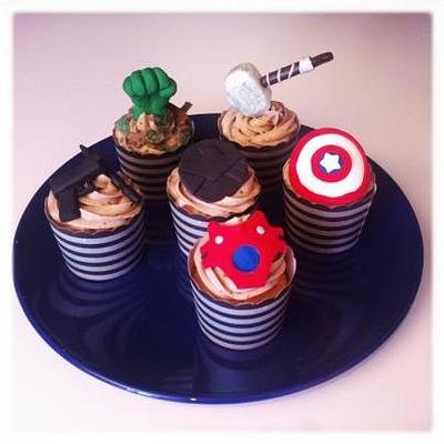 Avengers Cupcakes - Cake by CakeNerdOz