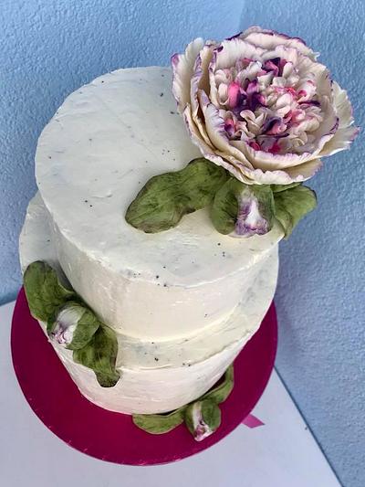 With chocolate peony - Cake by Andrea