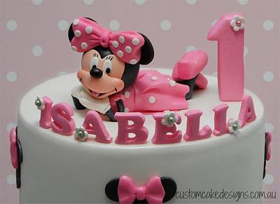 Minnie 1st Birthday Cake - Cake by Custom Cake Designs
