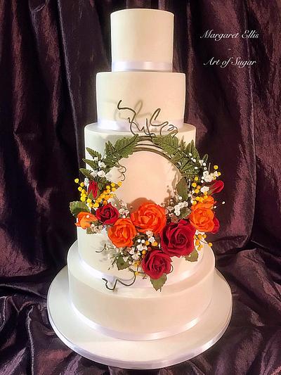 Floral Hoop 2 - Cake by Margaret Ellis - Art of Sugar