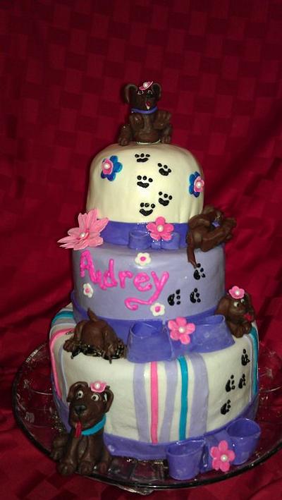 puppy one year cake - Cake by Julia Dixon