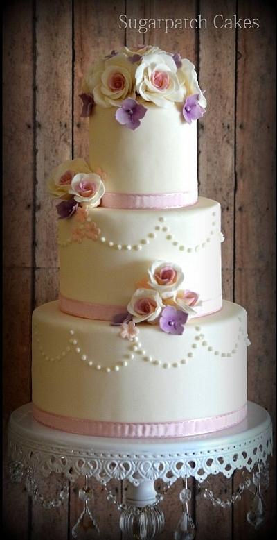 Roses & Pearls - Cake by Sugarpatch Cakes